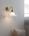 SwanGlow - Curved Brass & Glass Wall Light