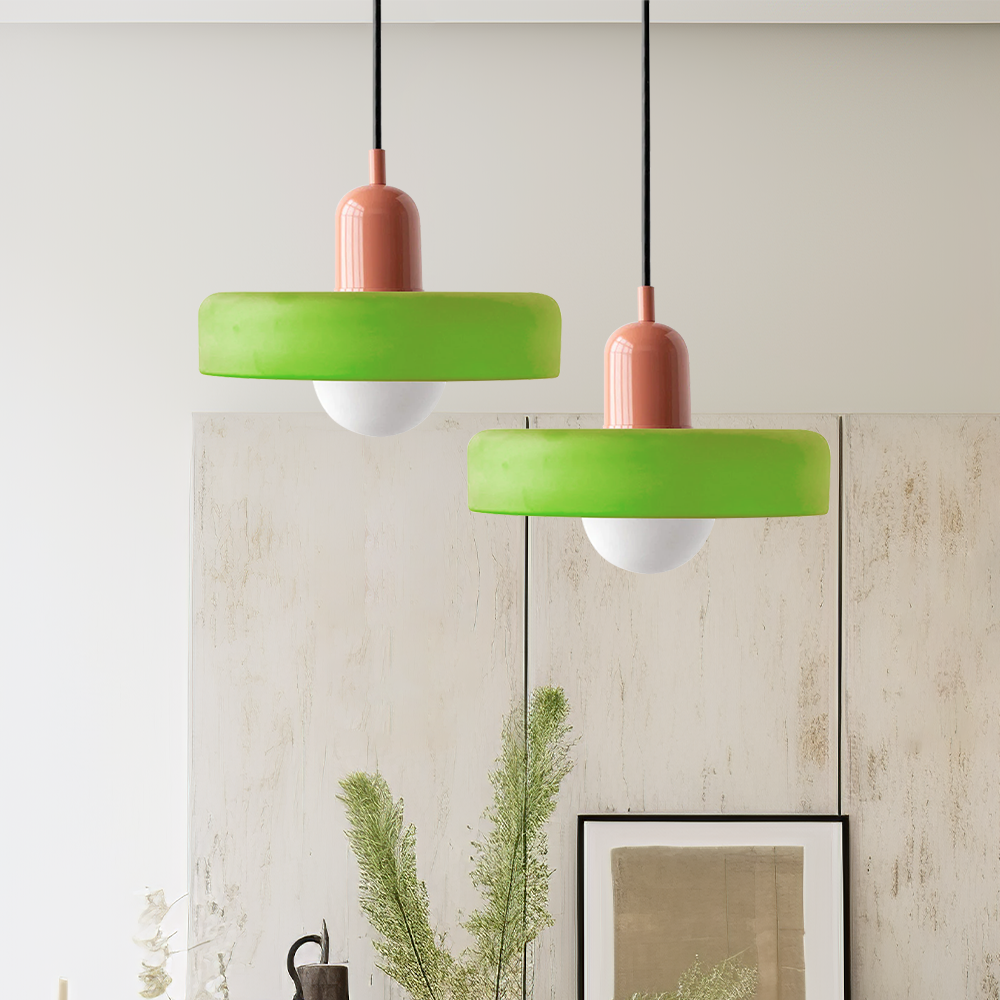 VividGlow - Bauhaus Colored Glass Pendant