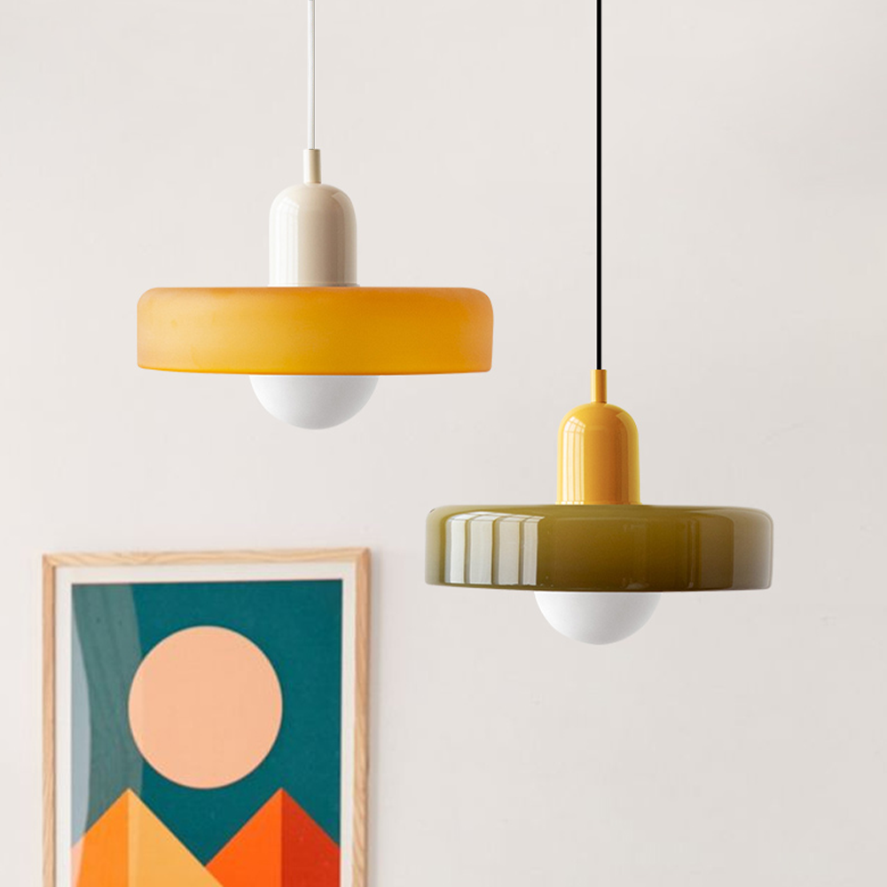 VividGlow - Bauhaus Colored Glass Pendant