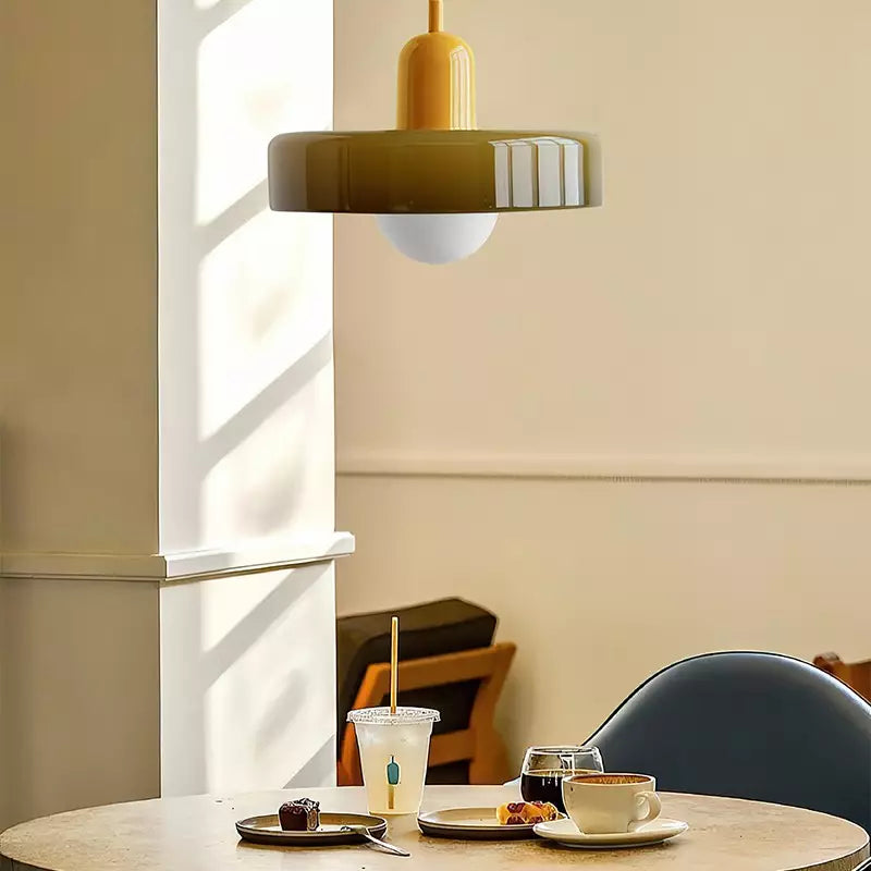 VividGlow - Bauhaus Colored Glass Pendant
