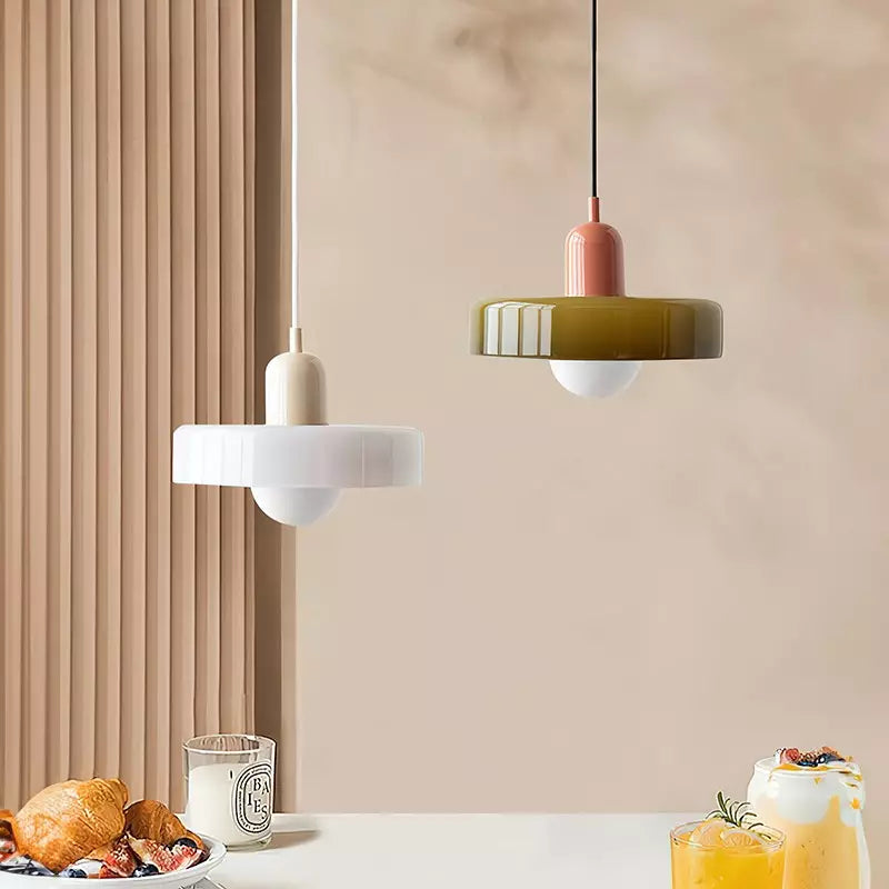 VividGlow - Bauhaus Colored Glass Pendant