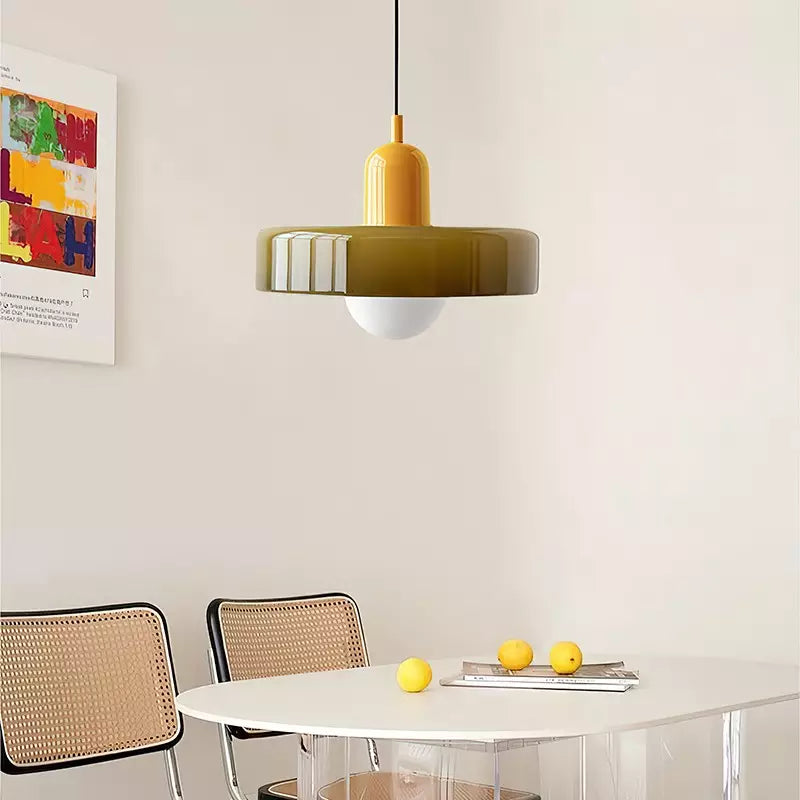 VividGlow - Bauhaus Colored Glass Pendant