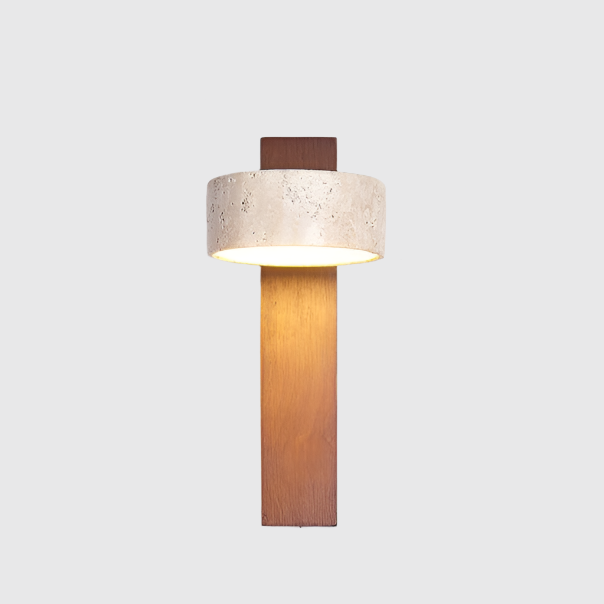 SabiBeam - Off-white Travertine Wall Lamp