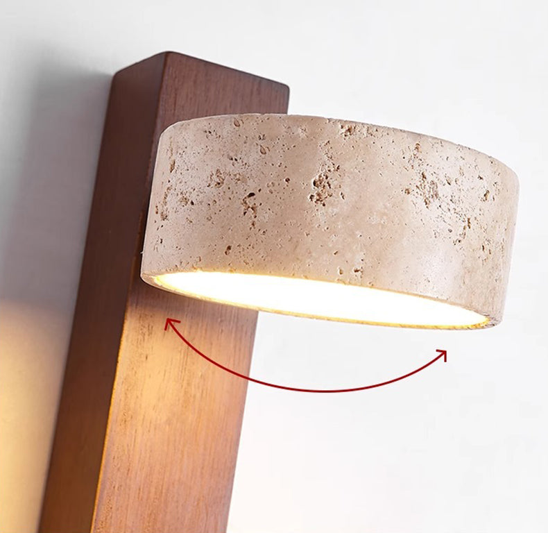SabiBeam - Off-white Travertine Wall Lamp
