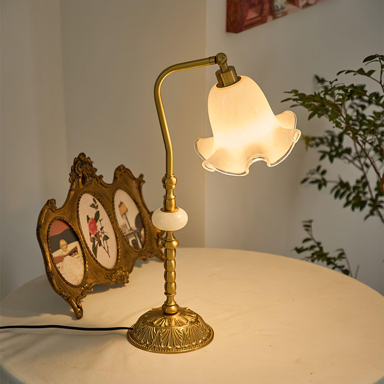 BrassBloom - Elegant Tulip Table Lamp