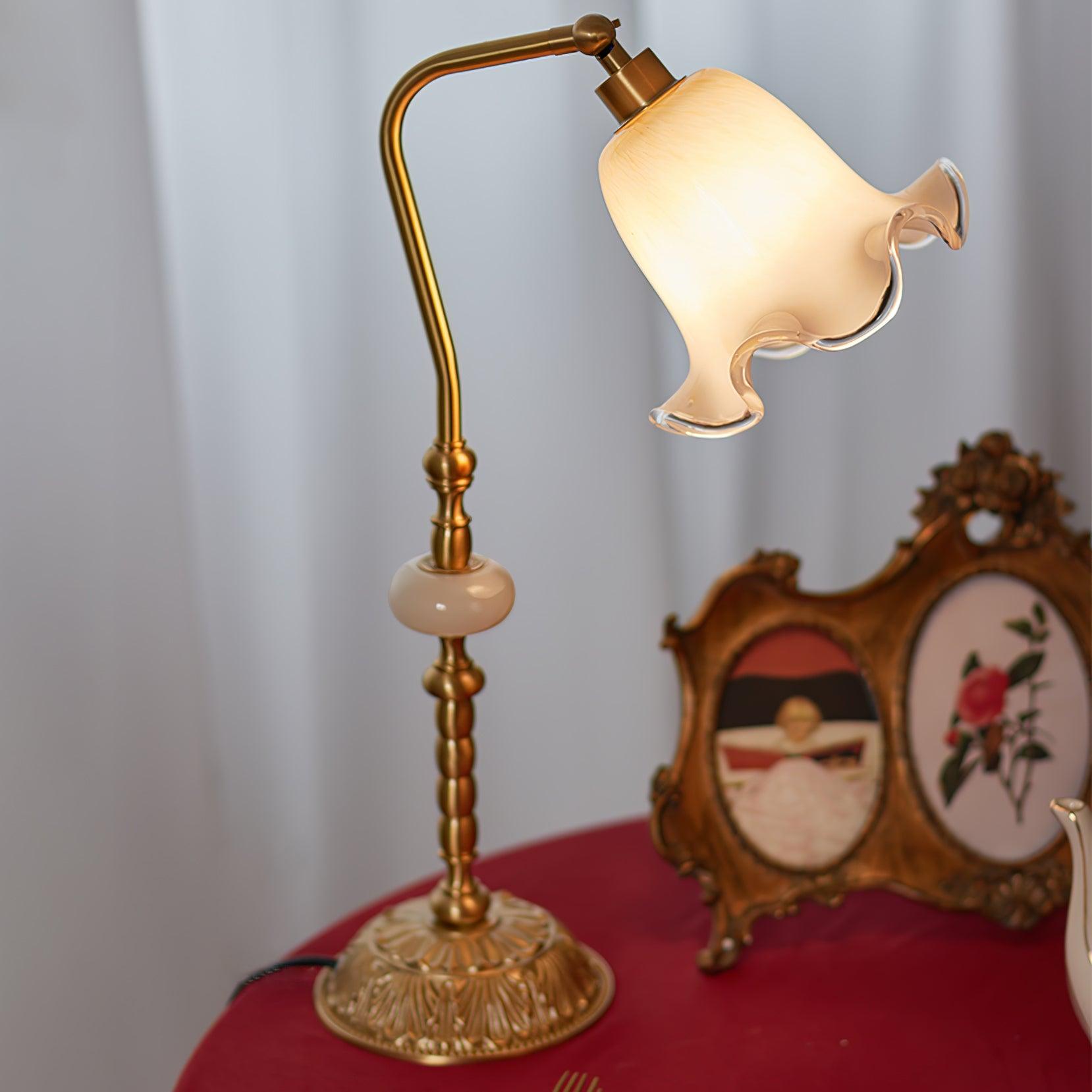 BrassBloom - Elegant Tulip Table Lamp