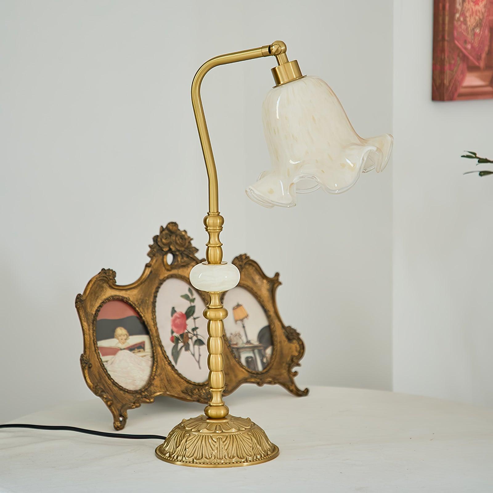 BrassBloom - Elegant Tulip Table Lamp