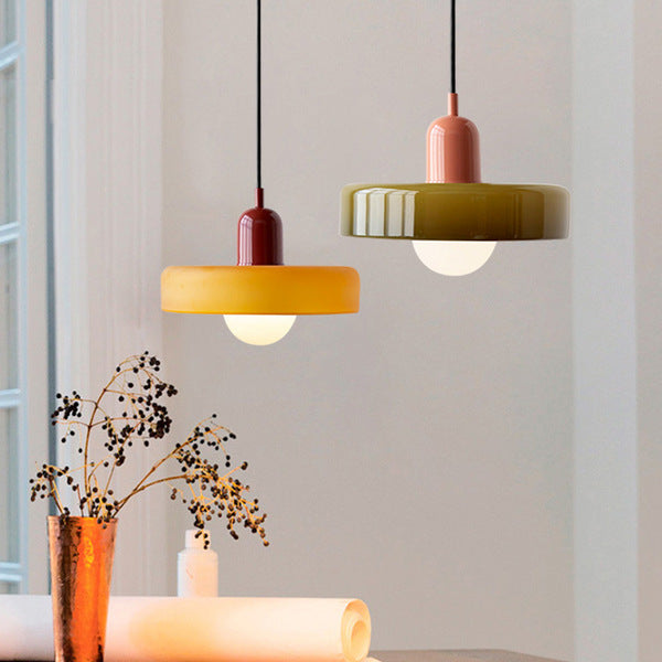 VividGlow - Bauhaus Colored Glass Pendant