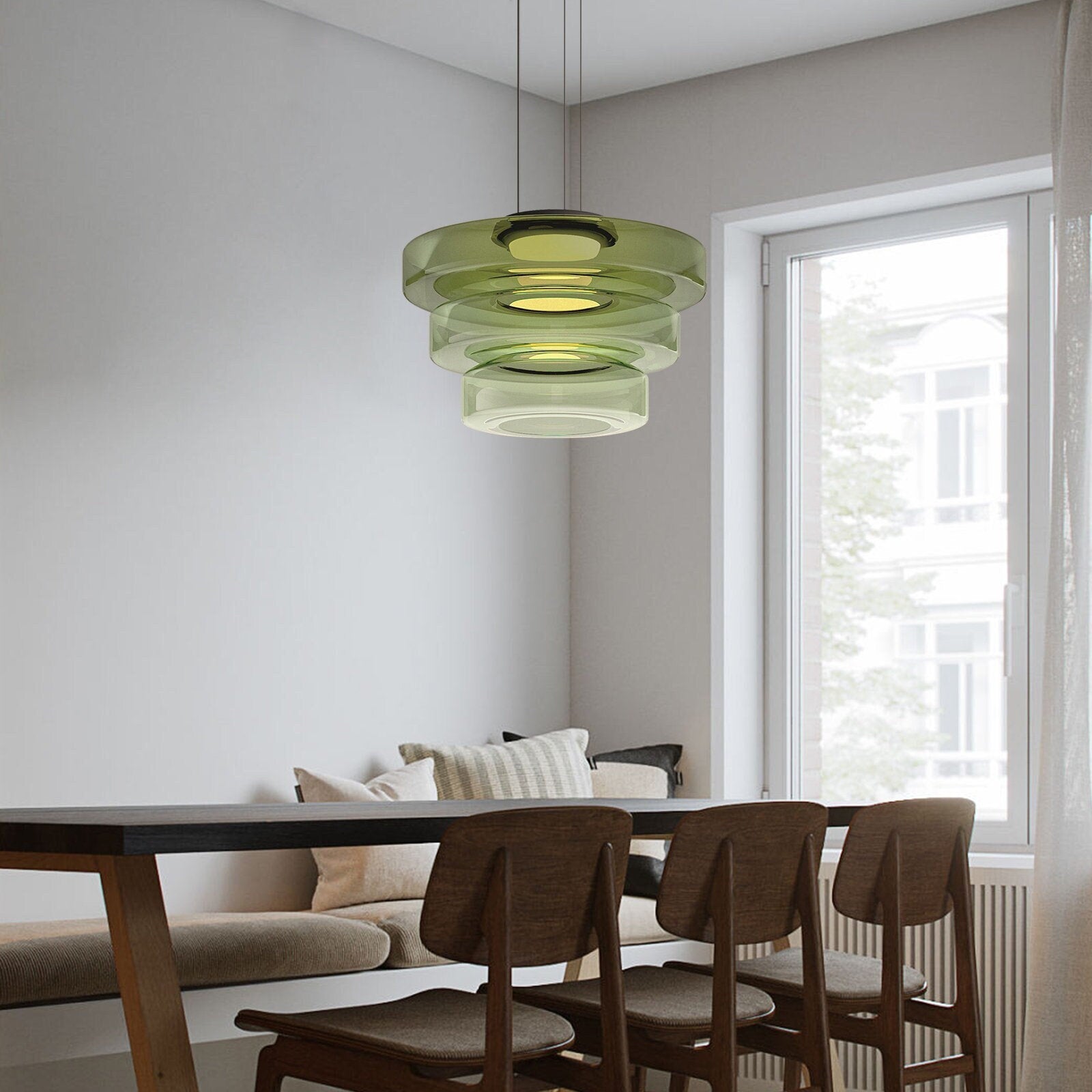 GeoGlow - Bauhaus Glass Pendant Light