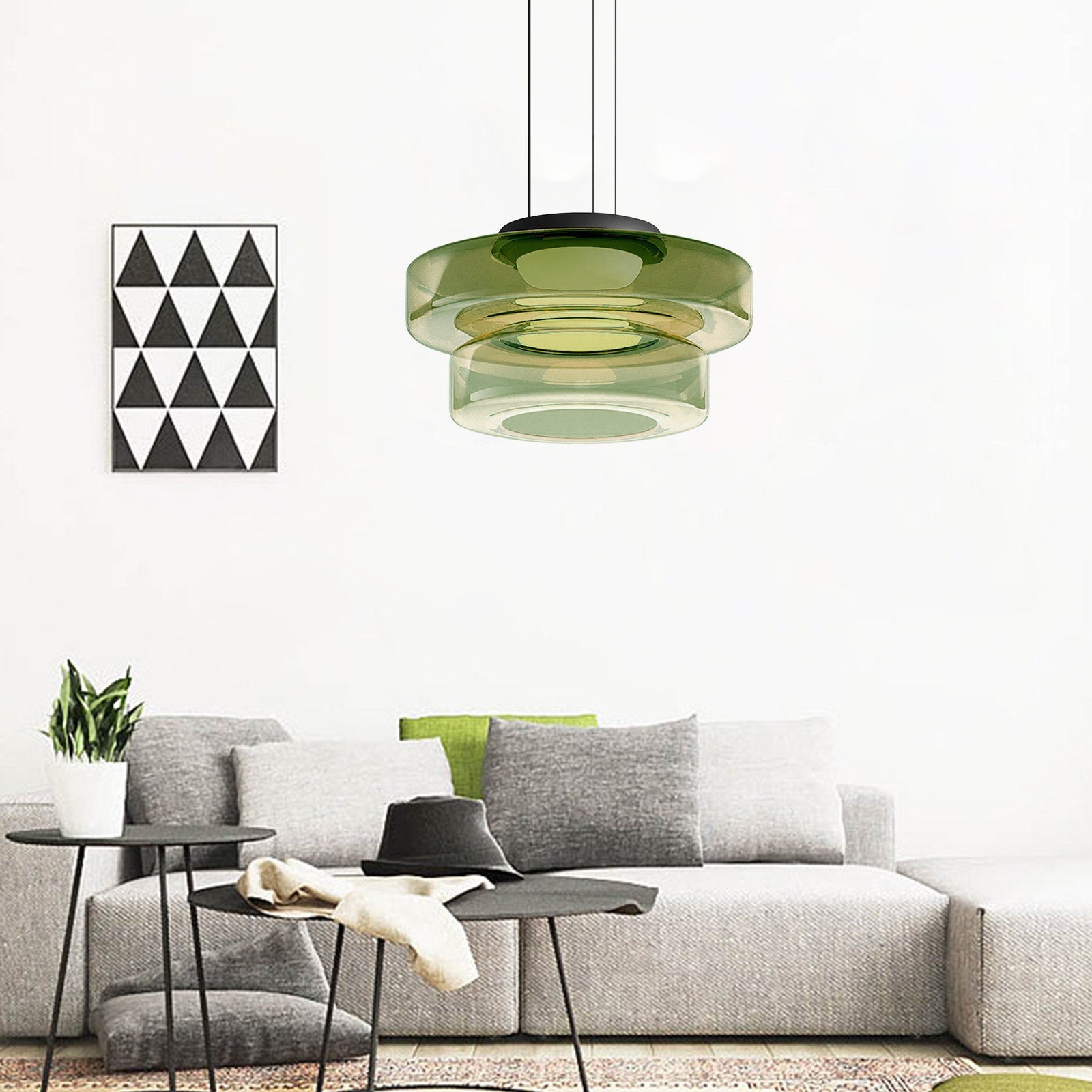 GeoGlow - Bauhaus Glass Pendant Light